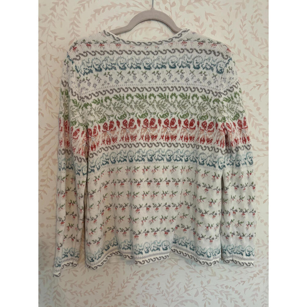 Vintage 90's Appleseed's Petites Colorful Knit Cardigan - Picture 8 of 8
